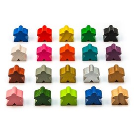 Waldfelsen® 16 mm Wooden Meeple Suitable for Carcassonne (Quantity: 20 Pieces, Colour: Blank)