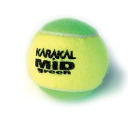 Karakal low compression tennis balls, LTA transition exercise balls, pack of 12, mid green