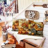 GAGEC Thanksgiving Pillow Covers 18x18 Inch Set of 4 Pumpkin