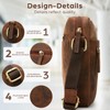 LEABAGS Men's Leather Small Shoulder Bag, Messenger Bag with Shoulder