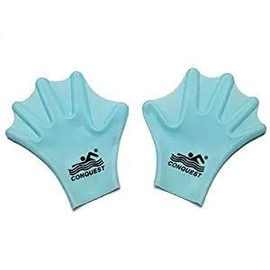 OMELET Silicone Webbed Swimming Gloves, Aqua Fit Swim Training Gloves Web Gloves Swimming, Closed Full Finger Webbed Water Gloves Unisex Adult,1 Pair
