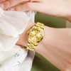 OLEVS Relojes de Oro para Mujer Acero Inoxidable Impermeable Fecha