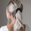 2 Pcs Velvet Scrunchie Black Suitable for Adult Women Large