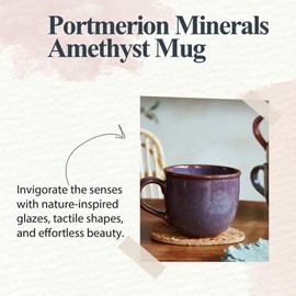 Portmeirion Minerals Mug Amethyst | 12oz Ceramic Mug made from Stoneware | Dishwasher, Microwave, Freezer, and Oven Safe | Perfect for Tea, Expresso, Latte | For Kitchen or Cafe