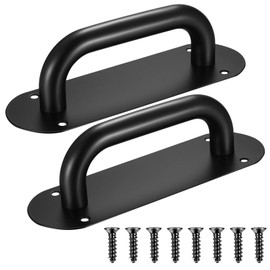 Sliding Door Handle, Sliding Door Handle with Stainless Steel Plate, Pull Push Door Handles, Gate Handles, Cabinet Handles, Sliding Door Handle, Barn Door Handle, Door Handle Plate Wooden Cabinet