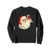 Vintage Retro Santa Claus Candy Cane Christmas Holiday Sweatshirt