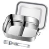 Gigmeta Stainless Steel Lunch Box, 1200 ml Lunch Box, Leak-Proof
