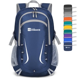 ZOMAKE Lightweight Packable Backpack 35L - Foldable Backpack Leger Sac à Dos Light Daypack Water-Resistant Large Packable Bag Collapsible Hiking Backpack for Travel(Navy blue)