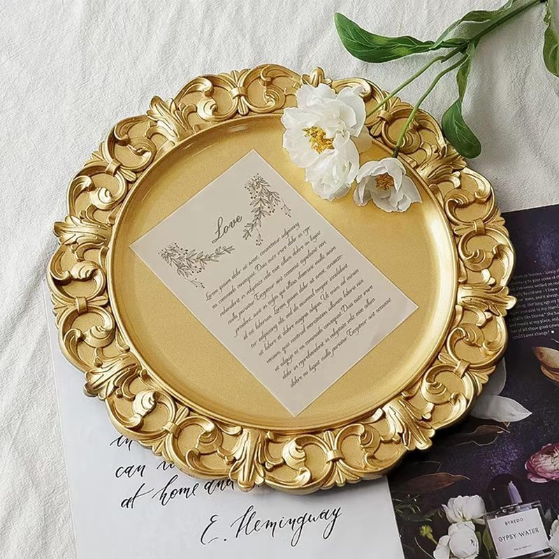 WYFMYD 6 Pack Gold Charger Plates 13" Round Charger Plates