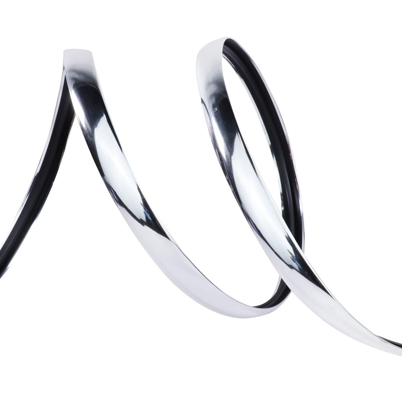 SBWLKJ 22FT T-Molding Chrome Trim Moulding 1/2"(12mm) Flexible Polyethylene Center