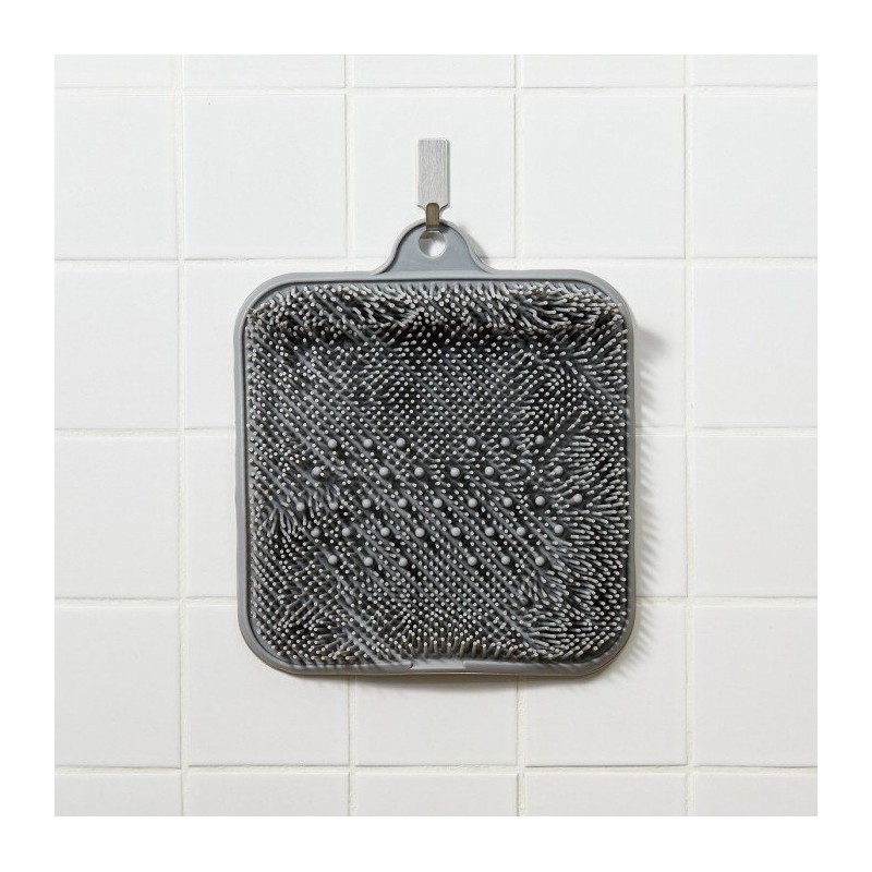 JAJU squishy clean foot washing mat, steel gray steel gray_FRFR