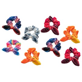 FOMIYES 8pcs Cute Bunny Ear Hair Scrunchies Soft Cloth Hair Ties for Women and Girls for Ponytails and Buns and Elastic Holders Versatile Accessories for Daily Use