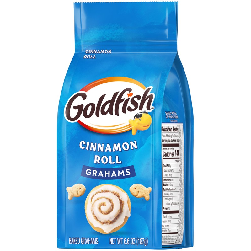 Goldfish Grahams Cinnamon Roll Baked Snack Crackers, 6.6 Oz Bag