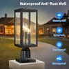 MYHXQ 16.6'' Dusk to Dawn Post Light Outdoor, Large 3-Light