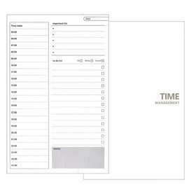 Time Management Notebook, 1 Count Spiral Notebook, Daily Notebook, Coil Planner Notebook Daily Planning Weekly Daily Planner Book