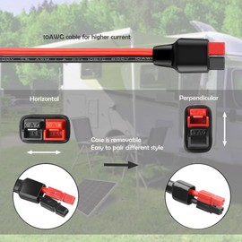 GUIRUIMOON 12AWG Anderson Extension Cord, 45A Anderson to Anderson Connection Cord, Solar Anderson Adapter Cord for Solar Panels, Portable Power Stations. (Ads 45A 1m)