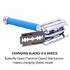 Parker Butterfly Open Safety Razor and 5 Parker Premium Double