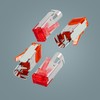 BIGtec Hirose TM21 RJ45 Connector Network Connector 2 Pieces Orange
