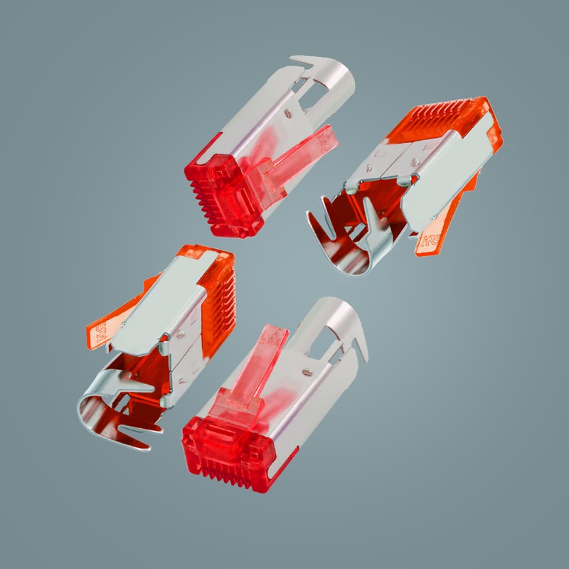BIGtec Hirose TM21 RJ45 Connector Network Connector 2 Pieces Orange