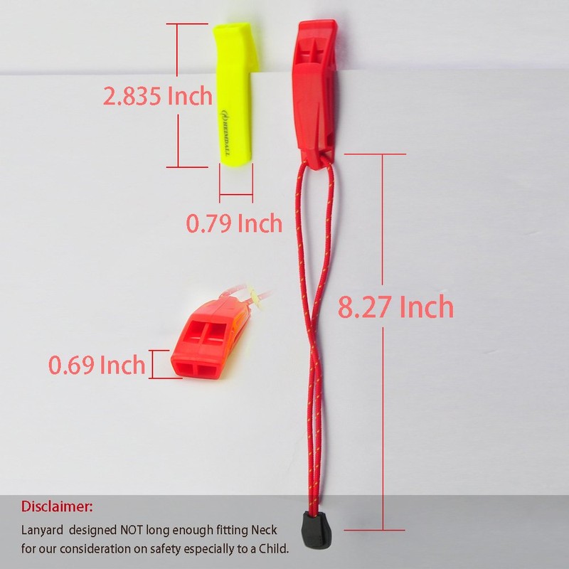 HEIMDALL Emergency Whistle with Lanyard for Safety Boating Camping Hiking