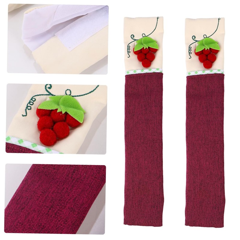 DOITOOL Practical Kitchen Accessory Fabric Handle Door Covers for Fridge