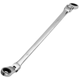 Litoexpe 16-18mm Extra Long Flex-Head Ratcheting Wrench, Metric Double Box End Wrench for Mechanics, DIY Enthusiasts