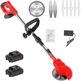 24V Electric Grass Trimmer With 6000mAh Battery Lawn Mower Powerful Cutter Weeder 20000RPM Cordless Cutting Machine Garden Tool