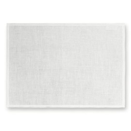 Cuore di lino - Pure Linen Placemat 100% Made in Italy Modern Optical White 35 x 50 cm