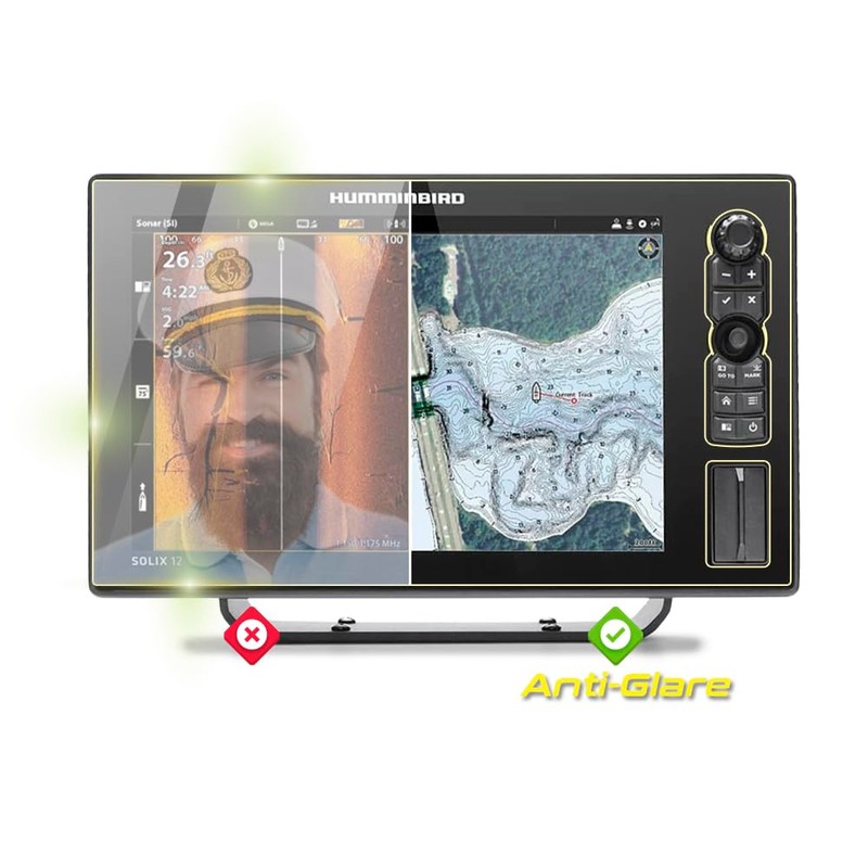 IPG Anti-Glare Made for Humminbird SOLIX 12 CHIRP MEGA SI+G3