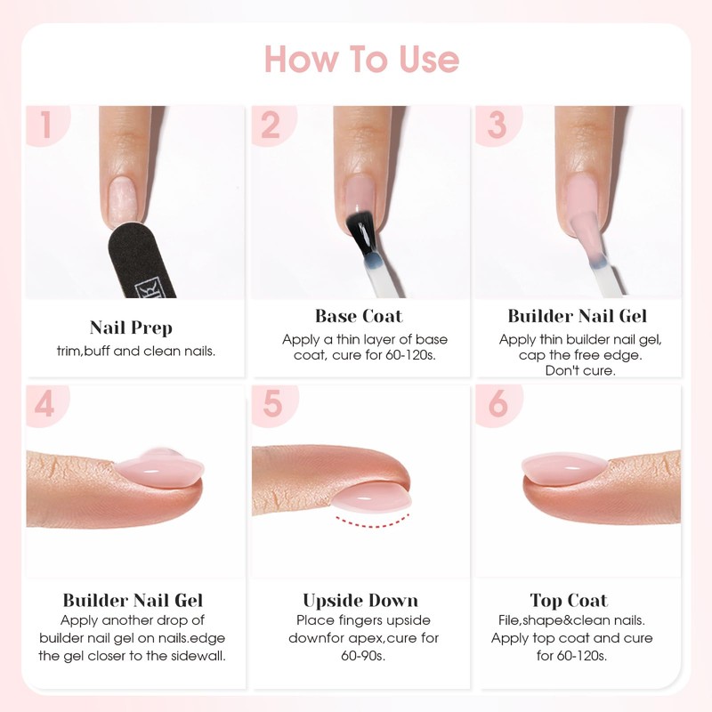 ROSALIND Builder Gel for Gel Nails 2 Colours Milky White