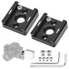QWORK Pack of 2 Cold Shoe Adapter Mount 1/4 Inch