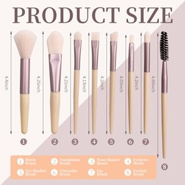 Set de 16 Brochas de Maquillaje de Viaje con Estuche. Regalo para Damas de Honor. Brochas de Maquillaje Faciales de Fibra Sintética. Brocha Angular pa