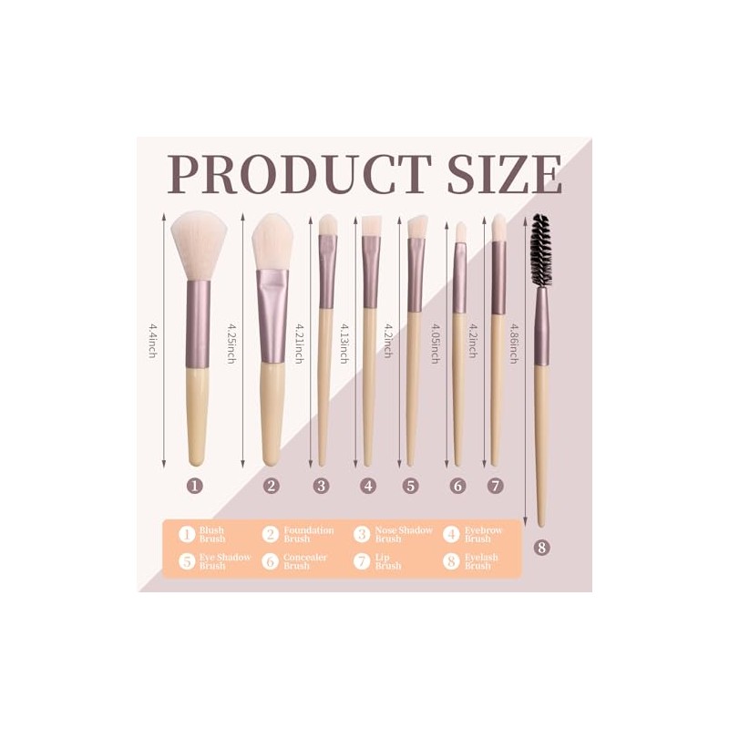 Set de 16 Brochas de Maquillaje de Viaje con Estuche.