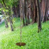 Yangbaga Wooden Round Disc Rope Swing 51”-73” Adjustable Climbing Rope