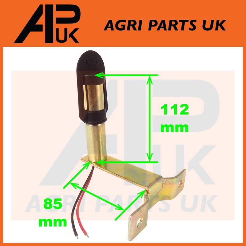 Rotating Flashing Amber Beacon Mount Flexible DIN Pole Tractor Mounting