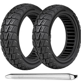 70/60-7.5 Off-Road Solid Scooter Tires : 11 Inch Tubeless Replacement Rubber Tires for Segway Ninebot Max G3/ZT3/ZT3 Pro, Wear-Resistan,Puncture Proof,Black (2PCS)