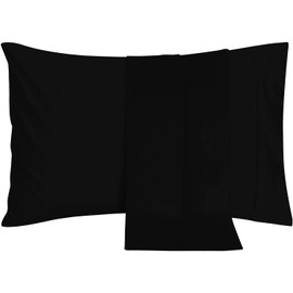 Utopia Bedding Queen Pillowcases - 2 Pack - Envelope Closure - Soft Brushed Microfiber Fabric - Shrinkage and Fade Resistant Pillow Covers Standard Size 20 X 30 Inches (Queen, Black)