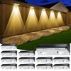 KEILAIMO Solar Fence Lights Outdoor, 12 Pack IP65 Waterproof Fence