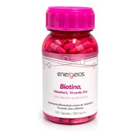 Biotina Vitamina C Y Zinc 120 Capsulas 500mg Suplemento Piel Sin Sabor                                                                                