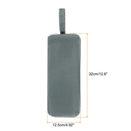 sourcing map Umbrellas Bag Carry Bag 4.3"x13.4" Portable Reversible Wet Umbrella Sleeve Folding Cover Waterproof Pouch Case for Storage Travel Home, Dark Gray