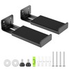 PlusAcc Soundbar Wall Mount, Universal Adjustable Bracket Holder, Black