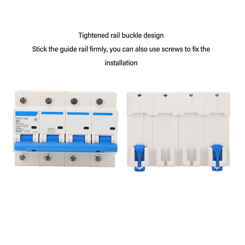 Rail Mount Circuit Breaker 4 Pole 400V 80A Versatile Safety