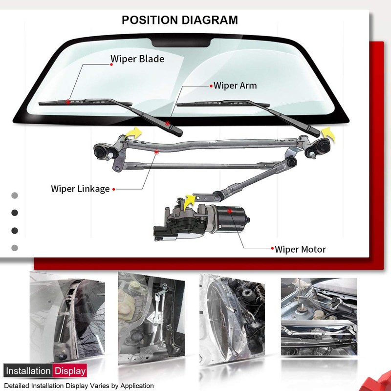 A-Premium Front Windshield Wiper Transmission Linkage Assembly Compatible with Honda