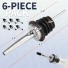Zulay 6 Pack Stainless Steel Liquor Pourers with Rubber Dust
