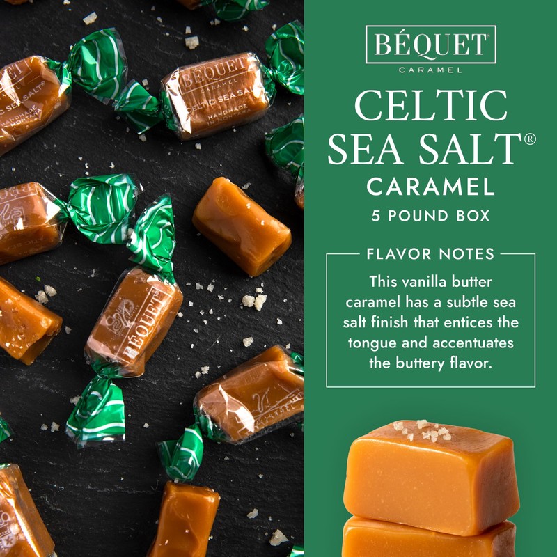 Béquet Celtic Sea Salt Caramels – Soft, Individually Wrapped Gourmet