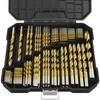 MACXCOIP 230Pcs Titanium Drill Bit Set, 135 Degree Tip HSS