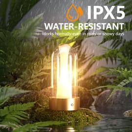 Anznzem USB Rechargeable LED Table Lamp, 3 Color Changing Modes Bedside Lamp, Portable Touch Button Mood Light for Bedroom, Camping