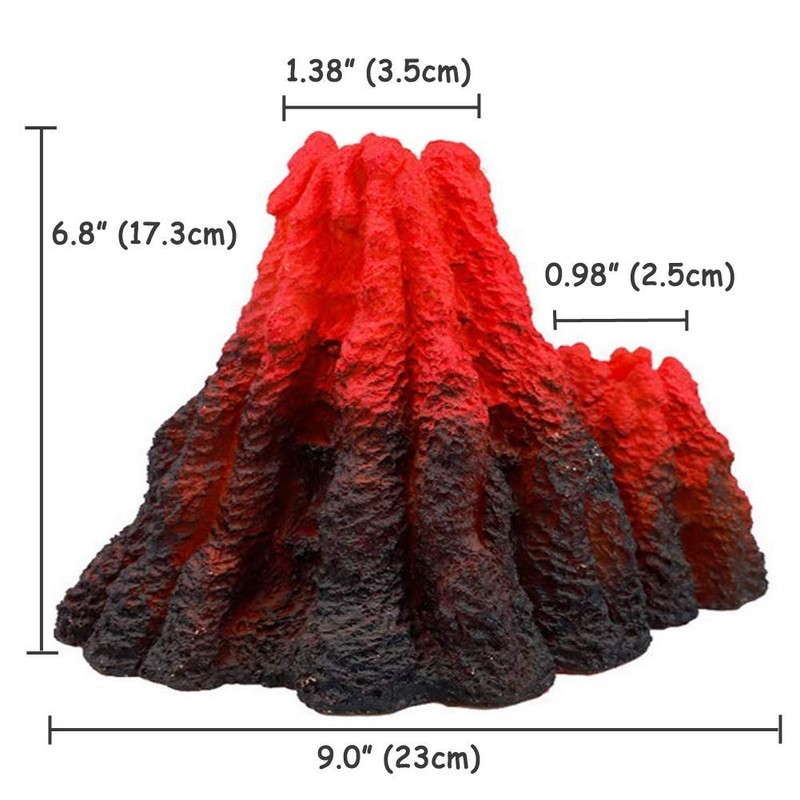 S-Lifeeling Tank Decoration Volcano Ornament Aquarium Decorations Volcanic Stone for