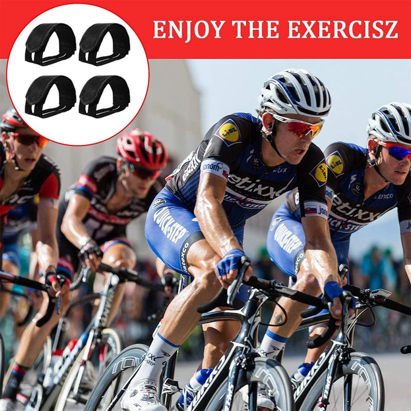 Pedal Straps (4 Pieces), Bicycle Pedal Toe Clip Straps Two