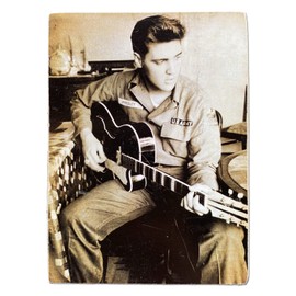 Kustom Art Elvis Presley Famous Actor Series Vintage Fridge Garage Bar Magnet Wooden Print 10x6cm